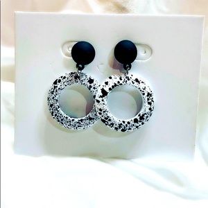 Black and White Earrings